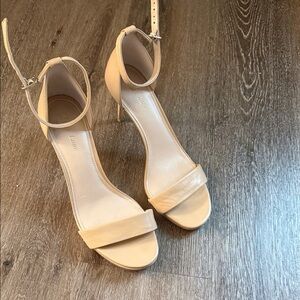 Essex Lane Beige Ankle-Strap Stiletto Sandals